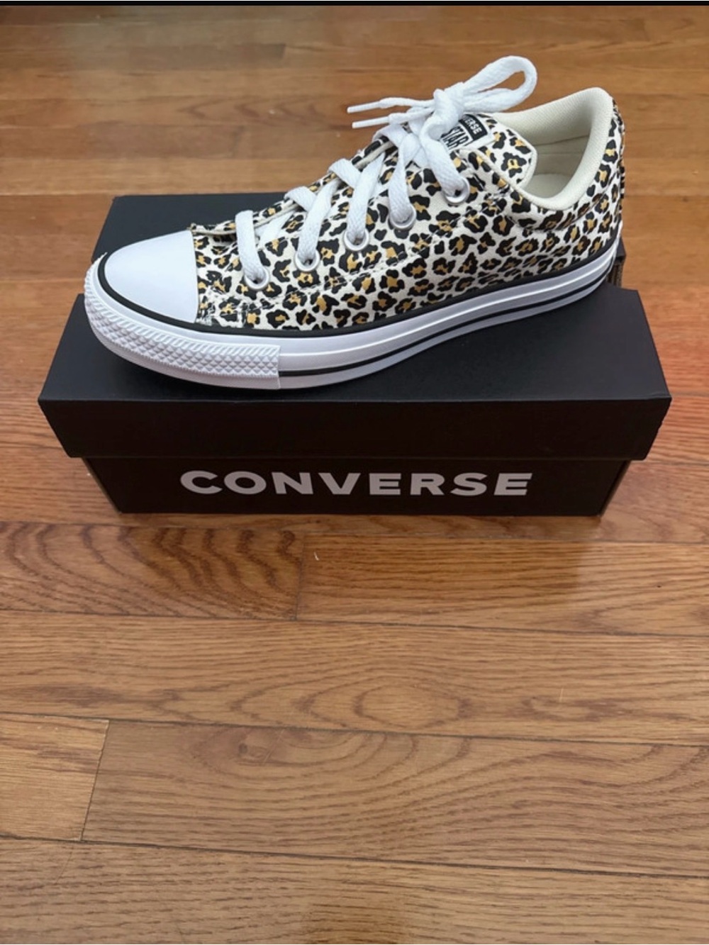 Converse Kids Low Top Sneaker - Leopard Print with White Accents